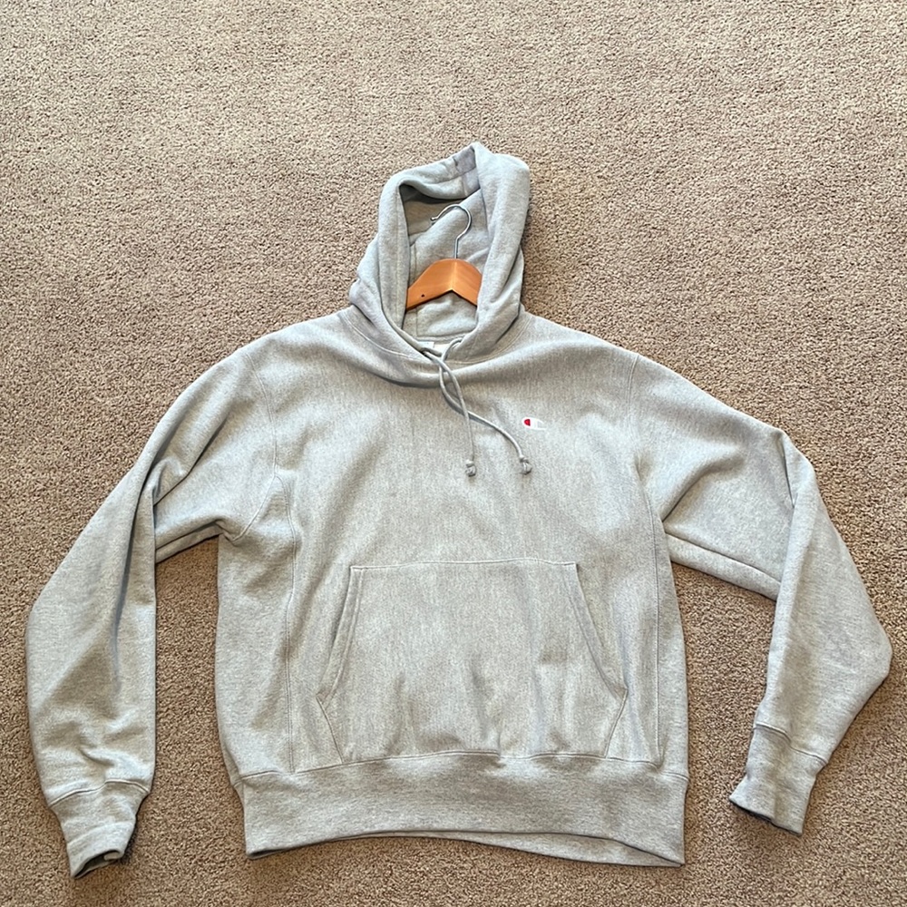 gray champion sweatshirt mens medium